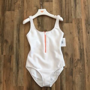 White Roxy one-piece NWT/never worn.